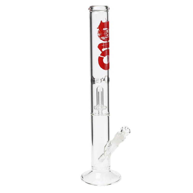 Bio Glass Glass Bong 18" BIO Showerhead Straight Water Pipe - Red Logo