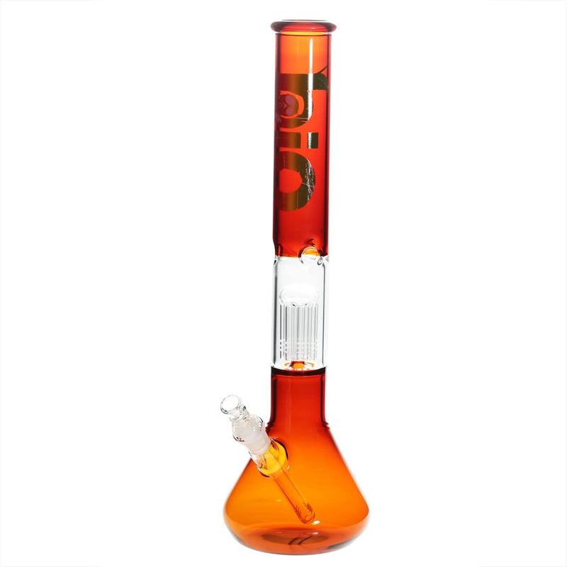 Bio Glass Glass Bong 18" BIO Single Tree Beaker Water Pipe - Amber