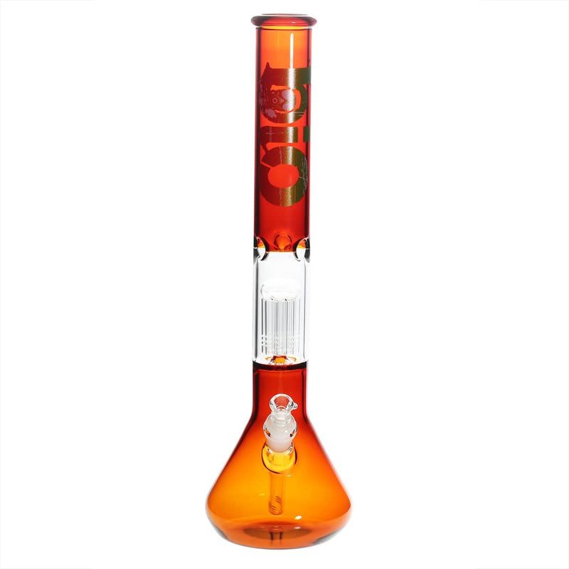 Bio Glass Glass Bong 18" BIO Single Tree Beaker Water Pipe - Amber