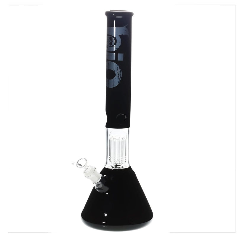 Bio Glass Glass Bong 18" BIO Single Tree Beaker Water Pipe - Black