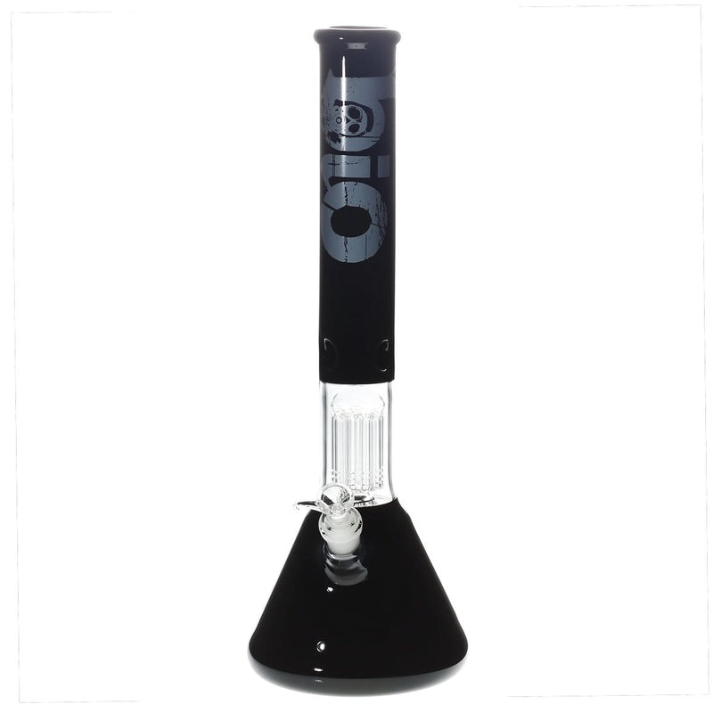 Bio Glass Glass Bong 18" BIO Single Tree Beaker Water Pipe - Black