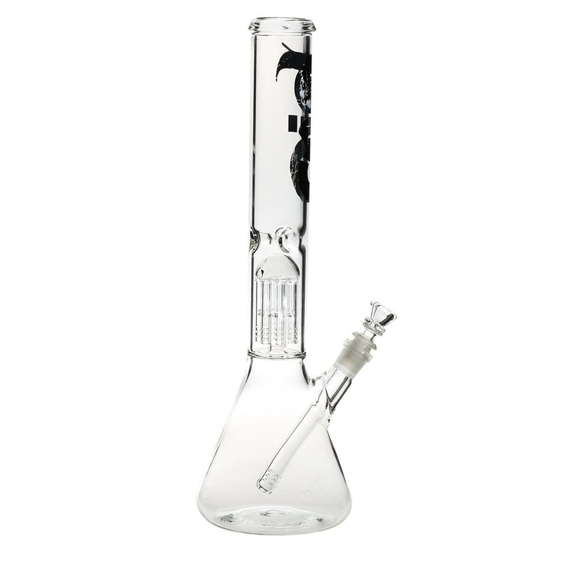 Bio Glass Glass Bong 18" BIO Single Tree Beaker Water Pipe - Black Logo