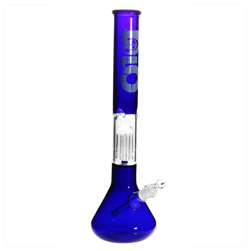 Bio Glass Glass Bong 18" BIO Single Tree Beaker Water Pipe - Blue