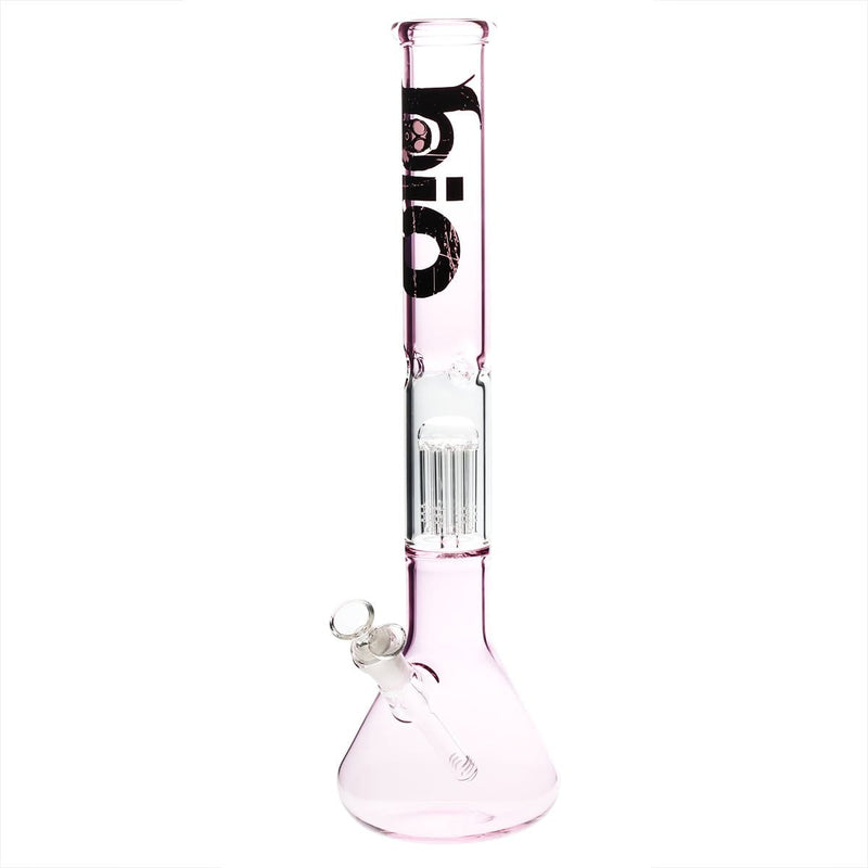 Bio Glass Glass Bong 18" BIO Single Tree Beaker Water Pipe - Pink