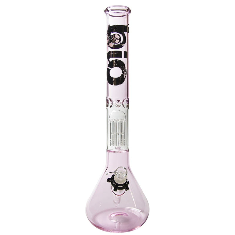 Bio Glass Glass Bong 18" BIO Single Tree Beaker Water Pipe - Pink