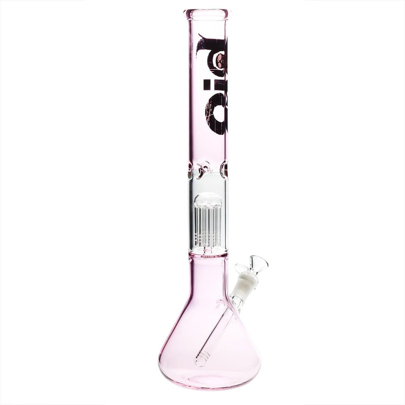 Bio Glass Glass Bong 18" BIO Single Tree Beaker Water Pipe - Pink