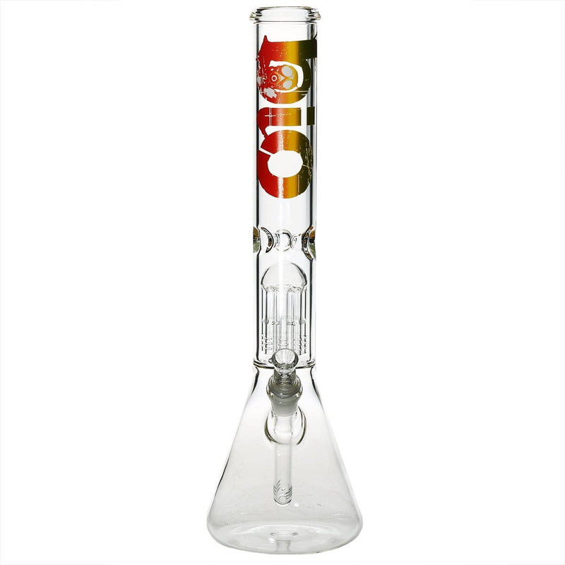 Bio Glass Glass Bong 18" BIO Single Tree Beaker Water Pipe - Rasta Logo