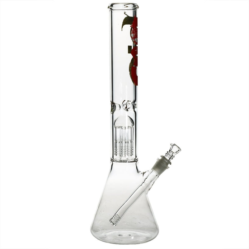 Bio Glass Glass Bong 18" BIO Single Tree Beaker Water Pipe - Rasta Logo