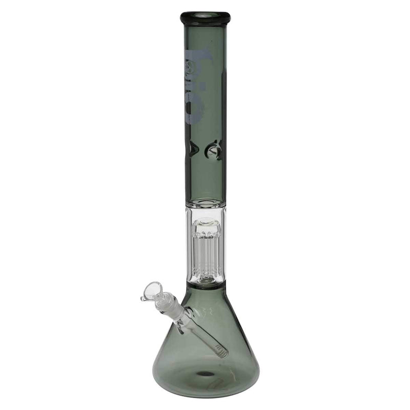 Bio Glass Glass Bong 18" BIO Single Tree Beaker Water Pipe - Smoke Black