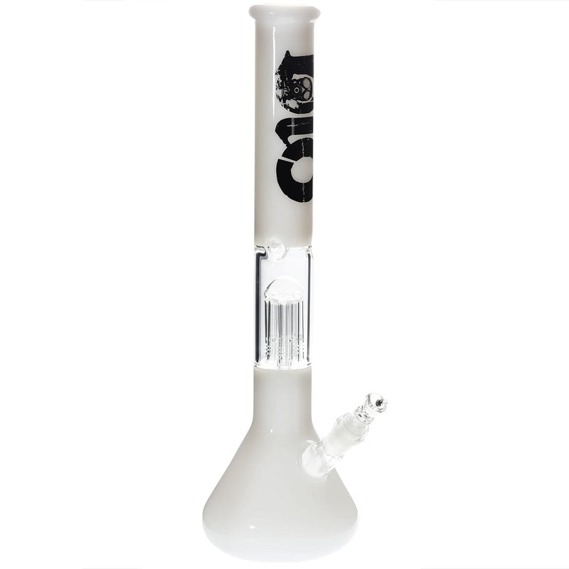 Bio Glass Glass Bong 18" BIO Single Tree Beaker Water Pipe - White