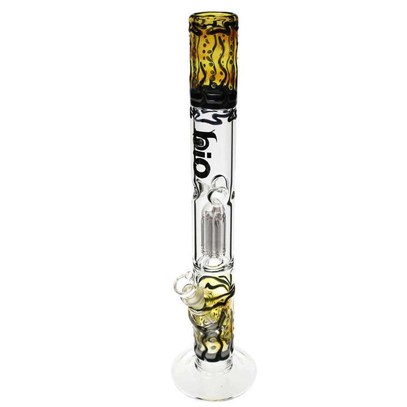 Bio Glass Glass Bong 18" BIO Single Tree Straight Design - Black Logo