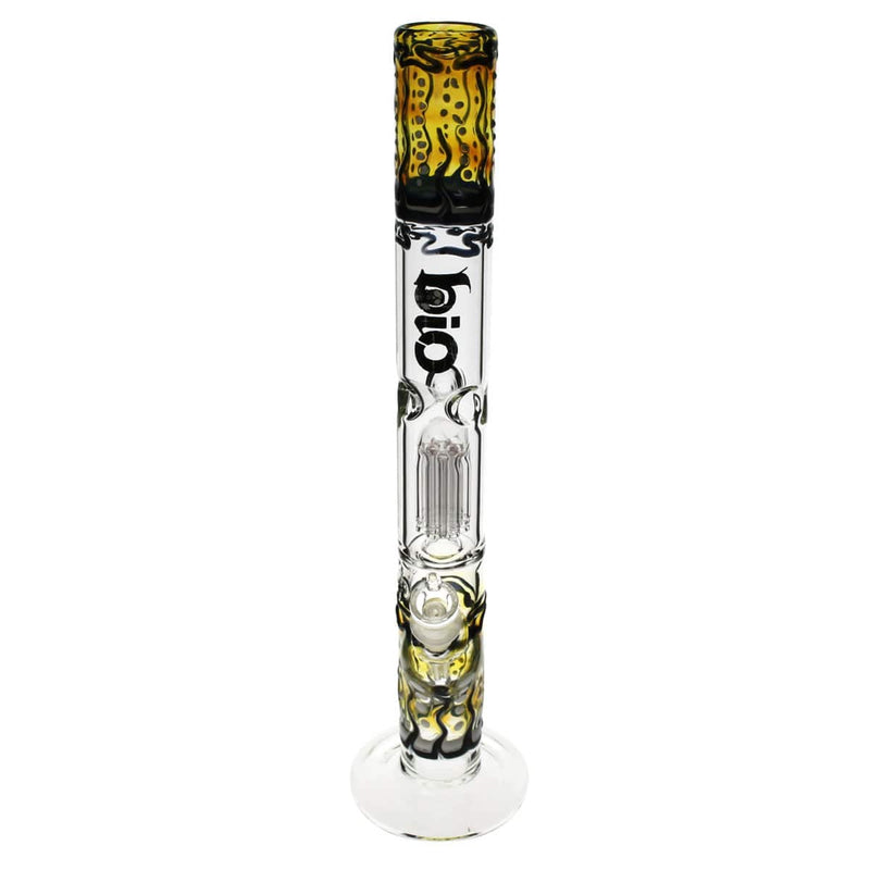 Bio Glass Glass Bong 18" BIO Single Tree Straight Design - Black Logo