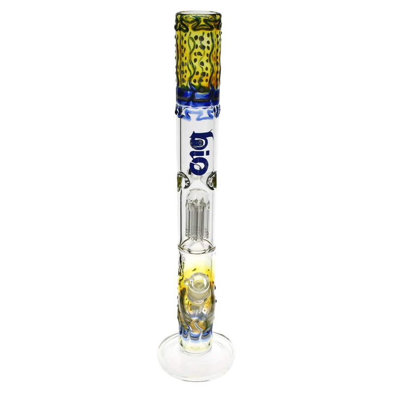 Bio Glass Glass Bong 18" BIO Single Tree Straight Design - Blue Logo