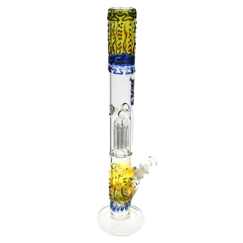 Bio Glass Glass Bong 18" BIO Single Tree Straight Design - Blue Logo