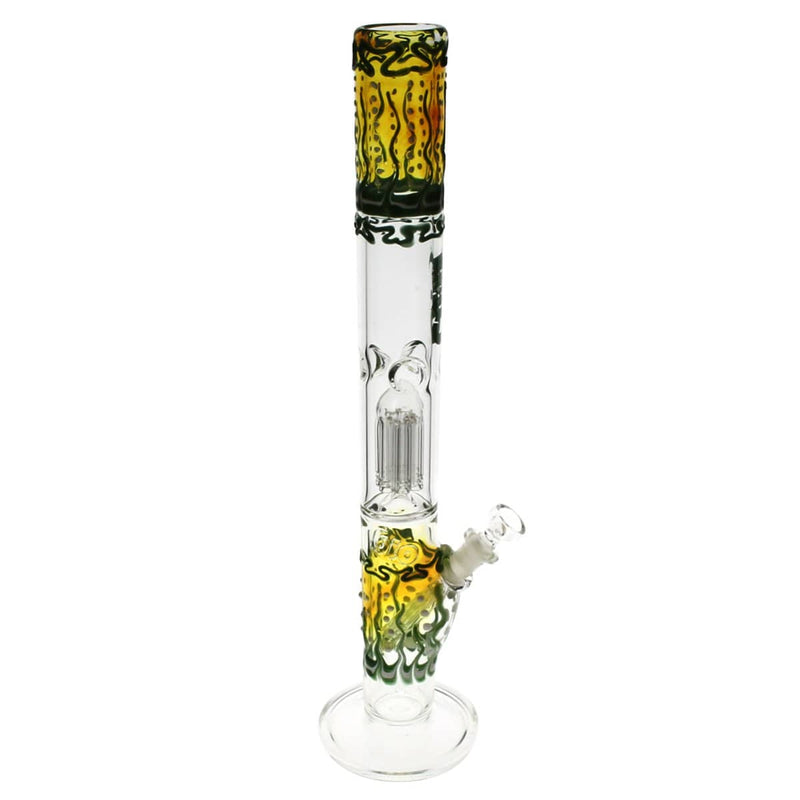 Bio Glass Glass Bong 18" BIO Single Tree Straight Design - Green Logo