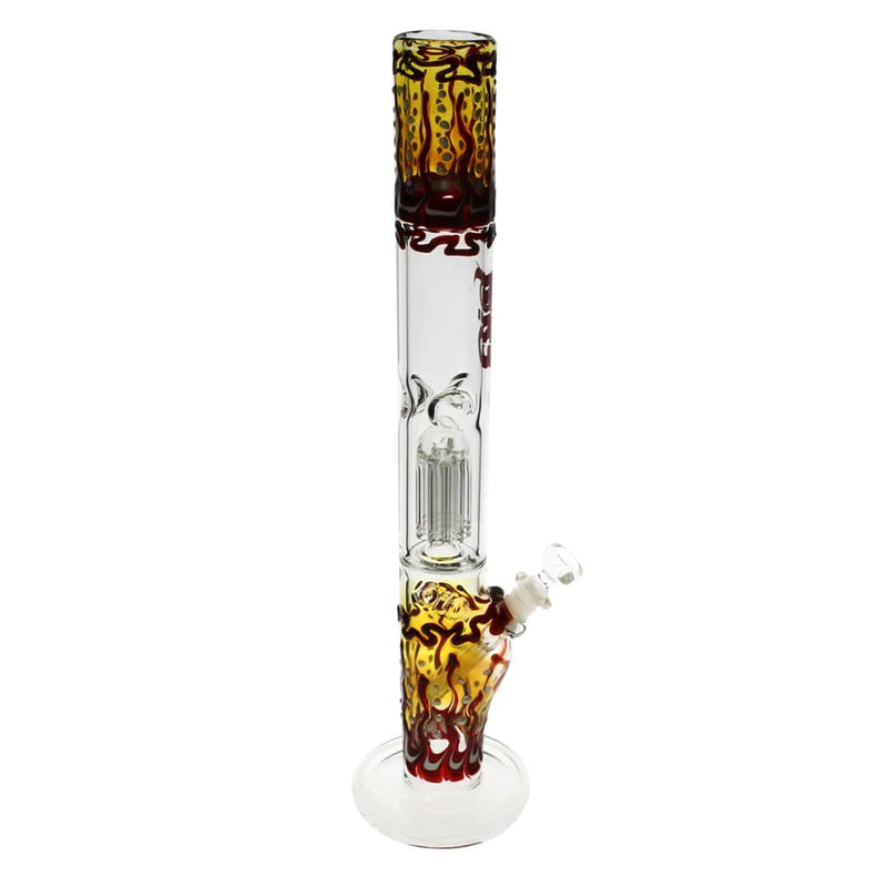 Bio Glass Glass Bong 18" BIO Single Tree Straight Design - Red Logo