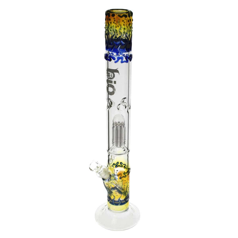 Bio Glass Glass Bong 18" BIO Single Tree Straight Design - White Logo