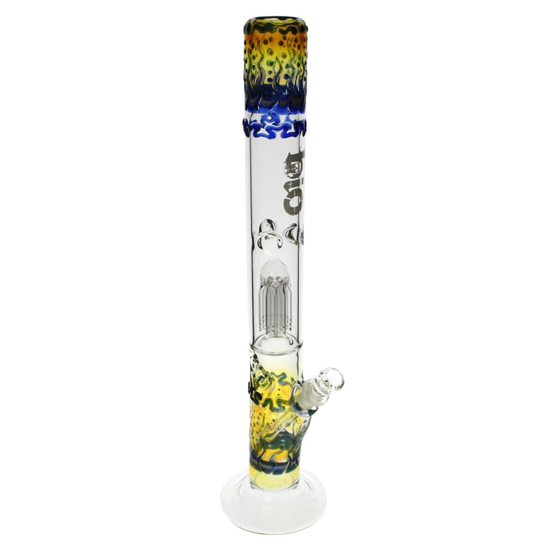 Bio Glass Glass Bong 18" BIO Single Tree Straight Design - White Logo