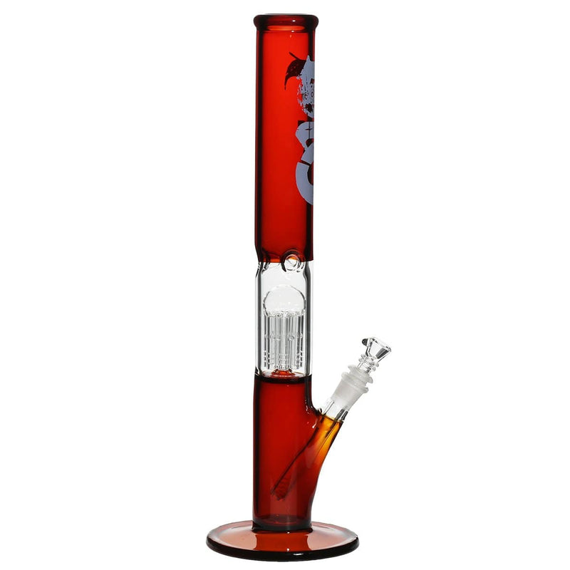 Bio Glass Glass Bong 18" BIO Single Tree Straight Water Pipe - Amber