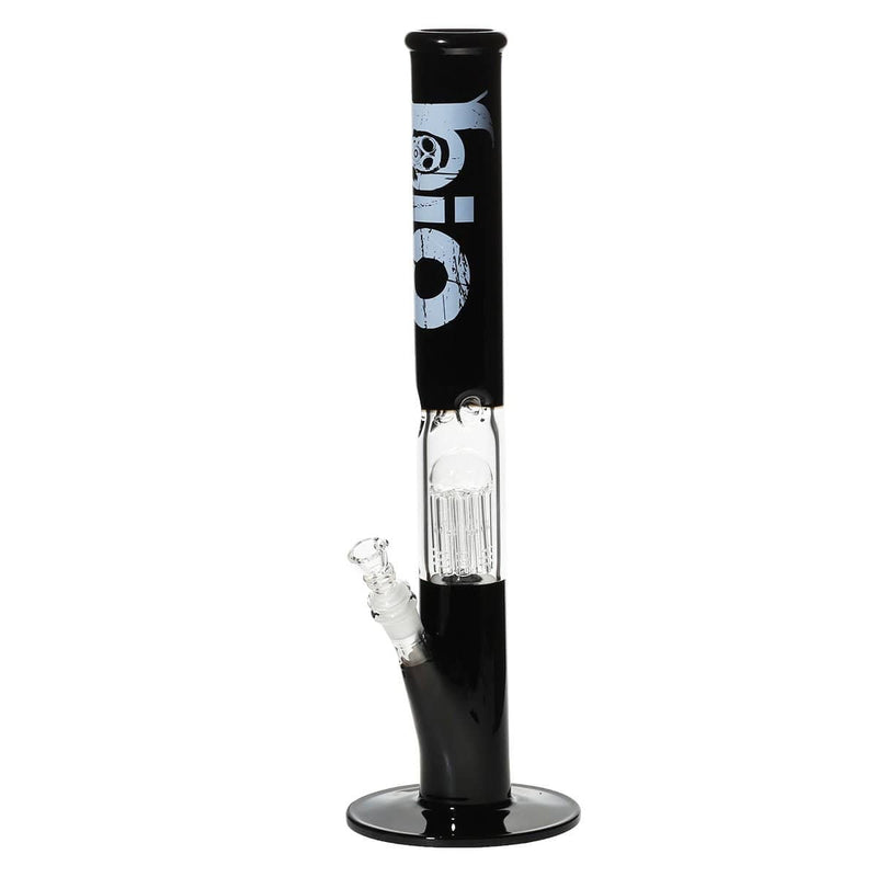 Bio Glass Glass Bong 18" BIO Single Tree Straight Water Pipe - Black