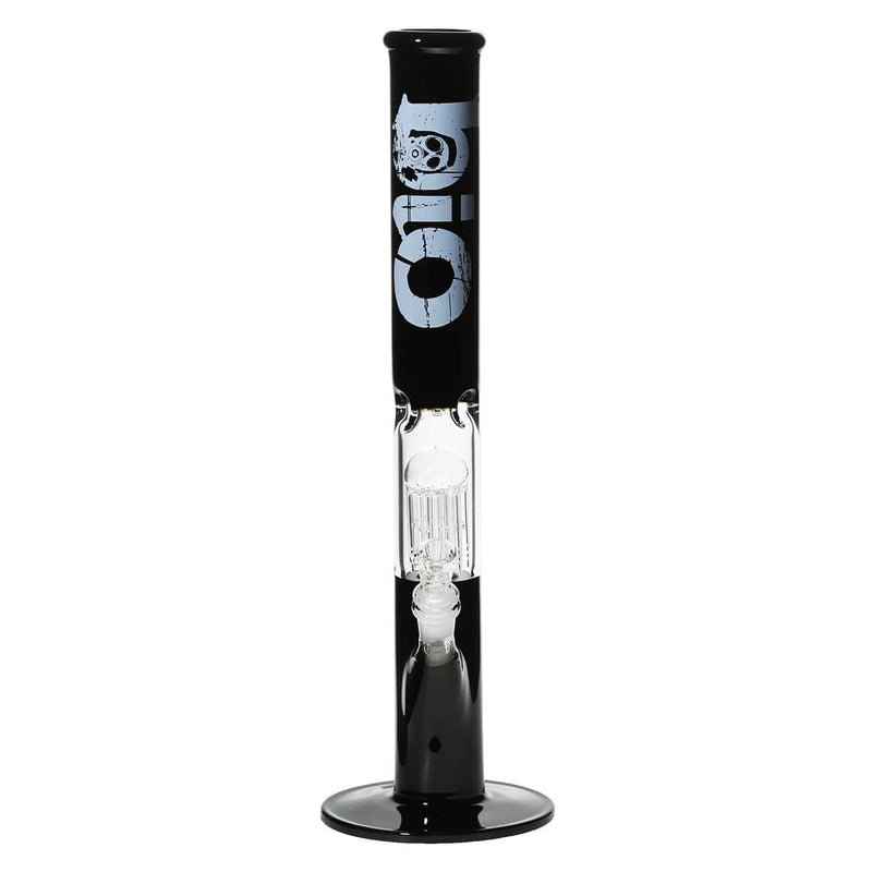 Bio Glass Glass Bong 18" BIO Single Tree Straight Water Pipe - Black