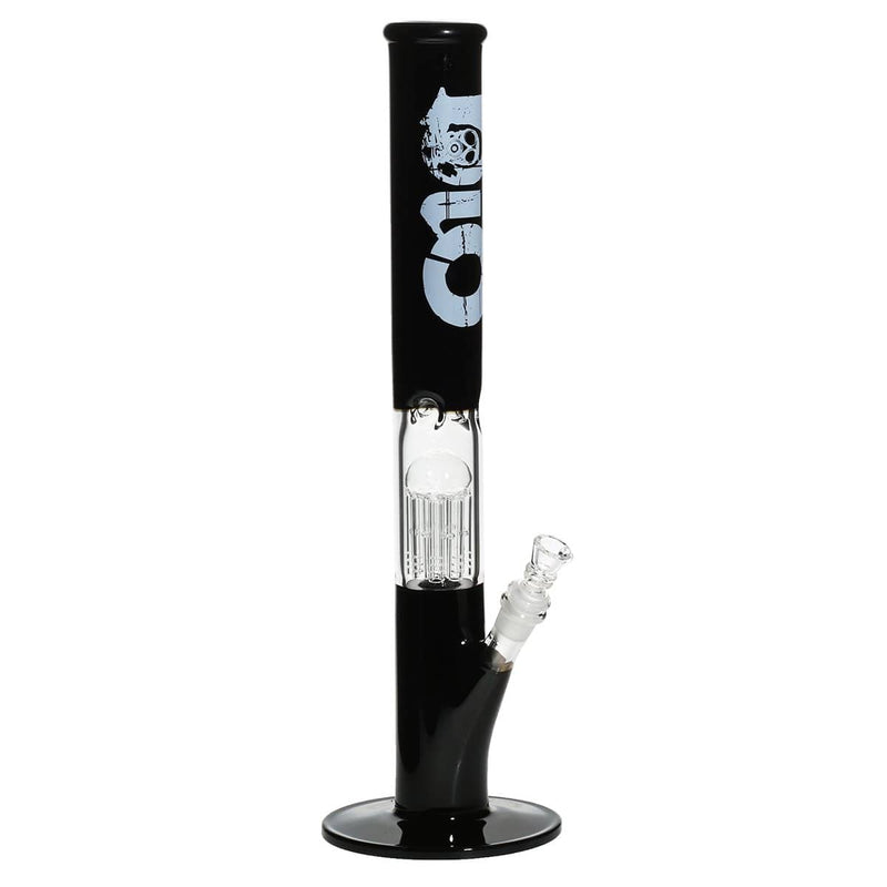 Bio Glass Glass Bong 18" BIO Single Tree Straight Water Pipe - Black