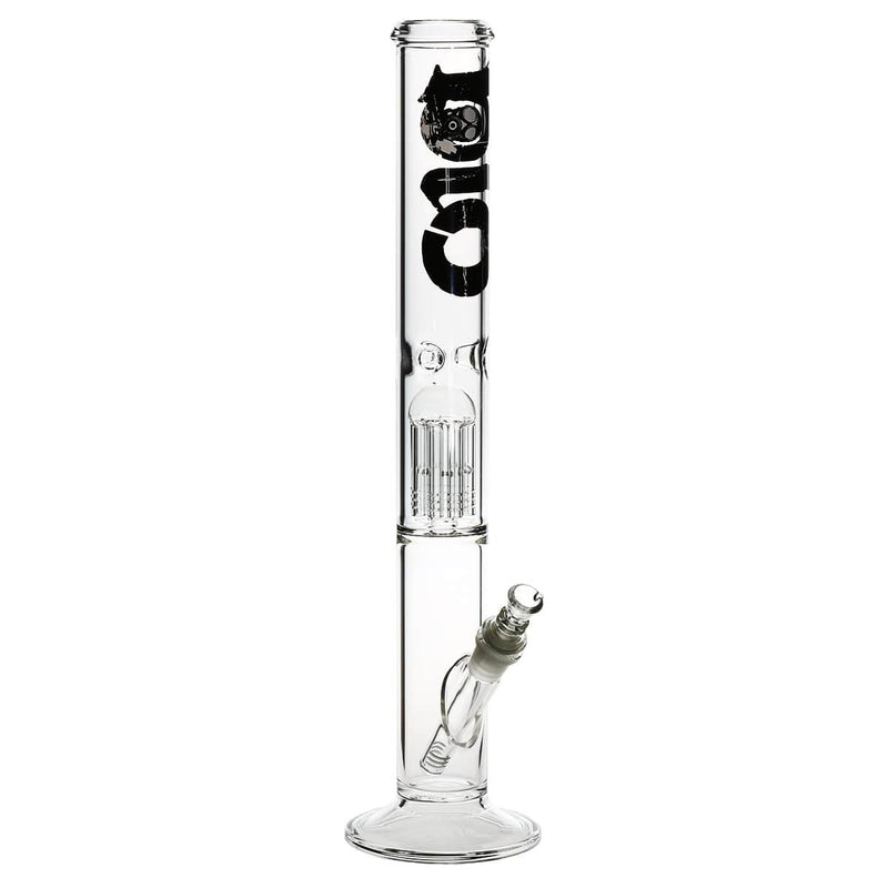 Bio Glass Glass Bong 18" BIO Single Tree Straight Water Pipe - Black Logo