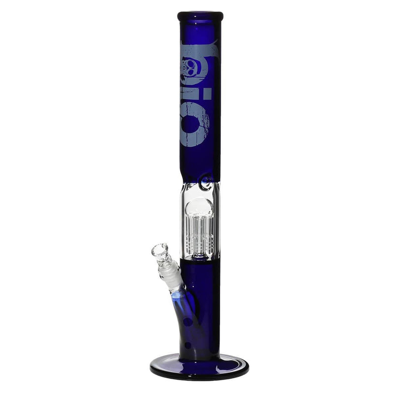 Bio Glass Glass Bong 18" BIO Single Tree Straight Water Pipe - Blue