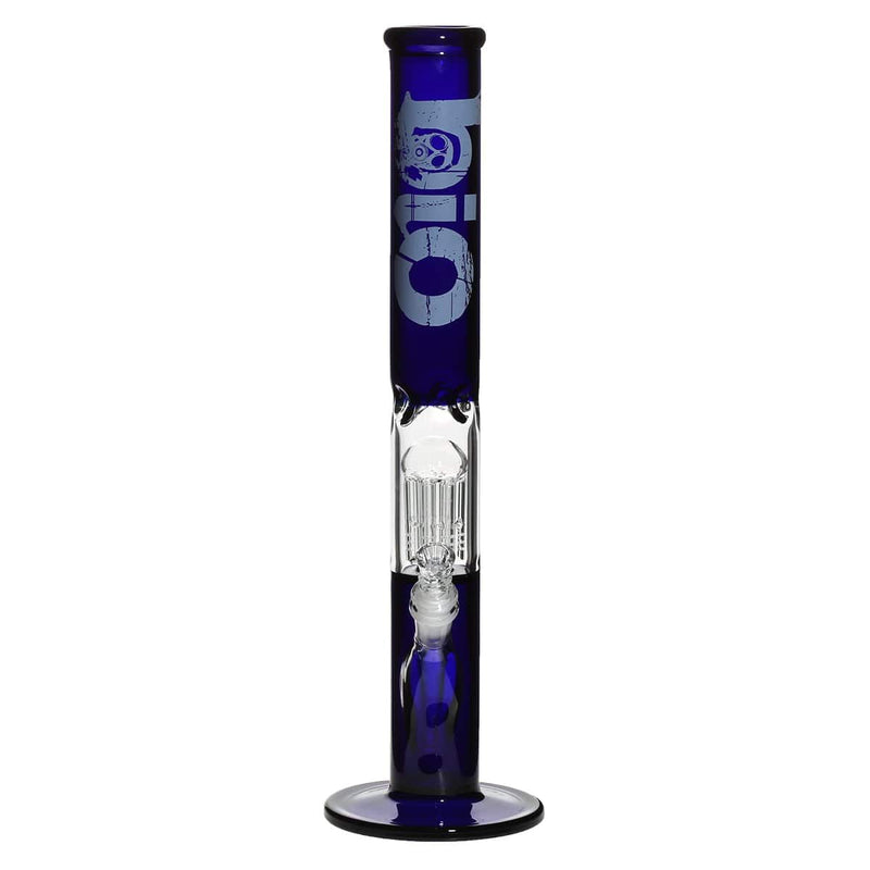 Bio Glass Glass Bong 18" BIO Single Tree Straight Water Pipe - Blue