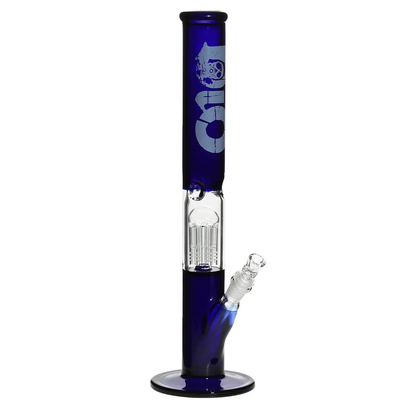 Bio Glass Glass Bong 18" BIO Single Tree Straight Water Pipe - Blue