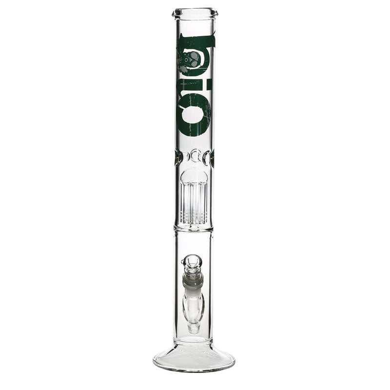 Bio Glass Glass Bong 18" BIO Single Tree Straight Water Pipe - Green Logo