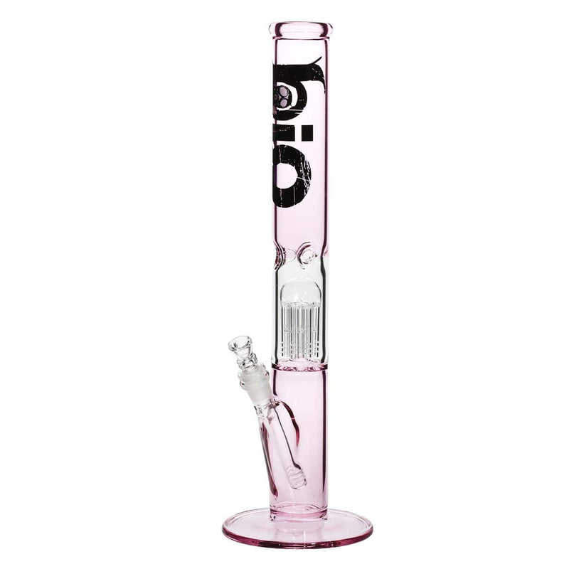 Bio Glass Glass Bong 18" BIO Single Tree Straight Water Pipe - Pink