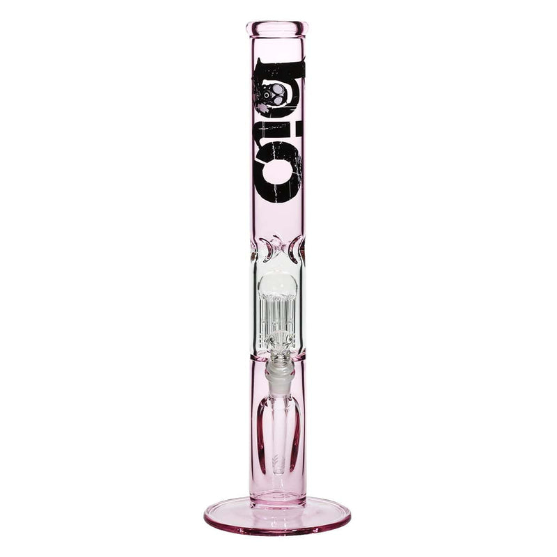 Bio Glass Glass Bong 18" BIO Single Tree Straight Water Pipe - Pink