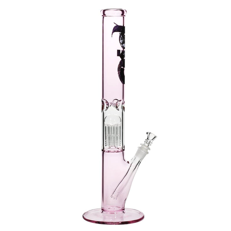 Bio Glass Glass Bong 18" BIO Single Tree Straight Water Pipe - Pink