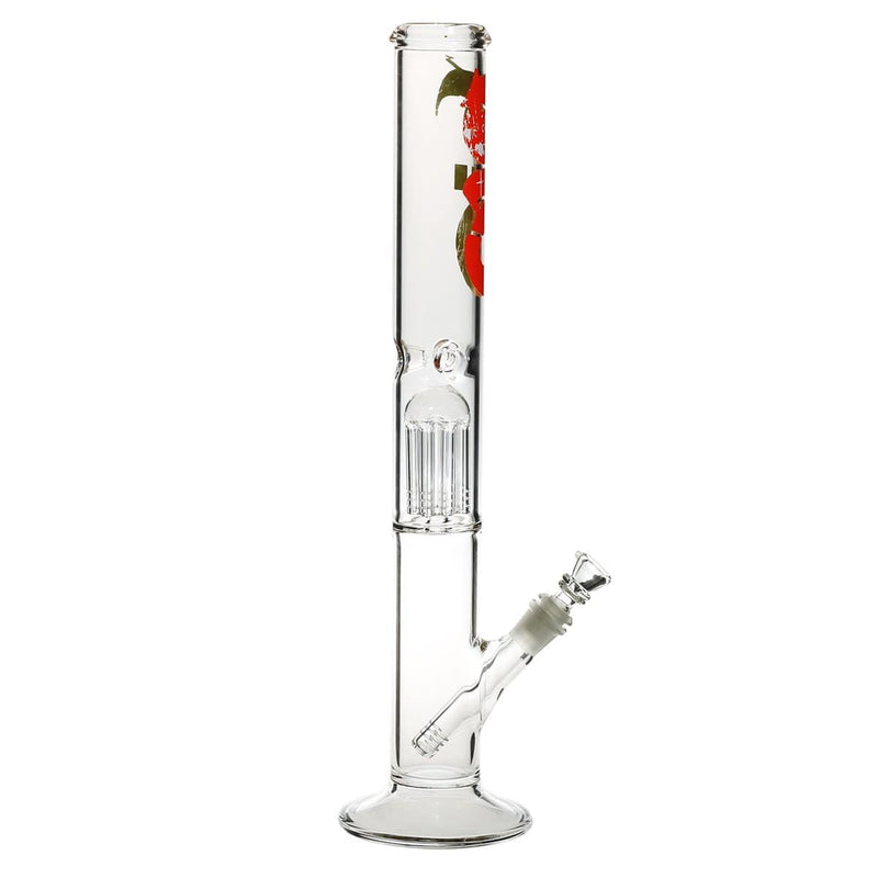 Bio Glass Glass Bong 18" BIO Single Tree Straight Water Pipe - Rasta Logo