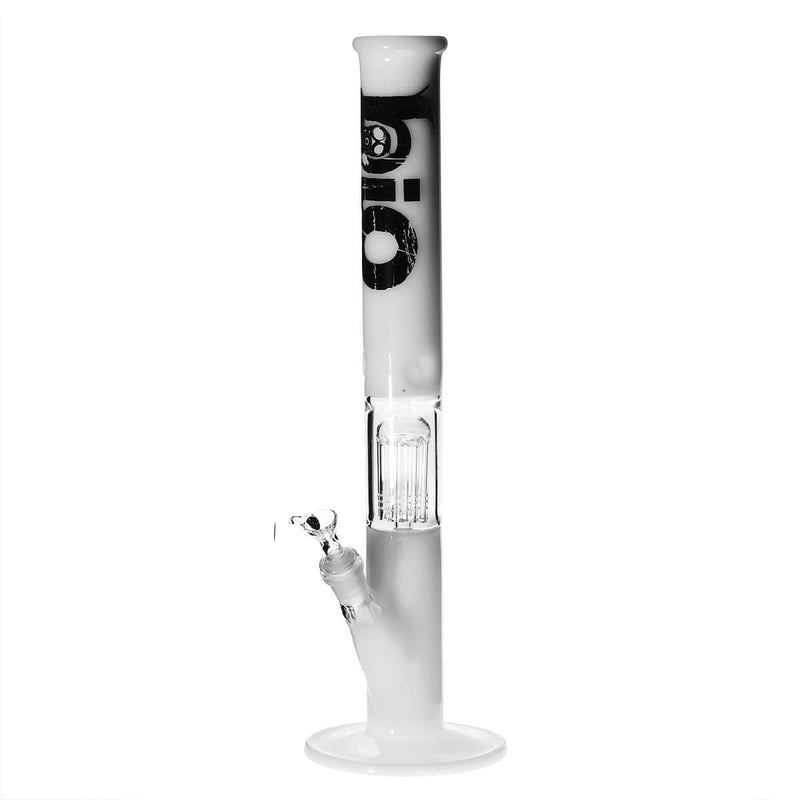 Bio Glass Glass Bong 18" BIO Single Tree Straight Water Pipe - White