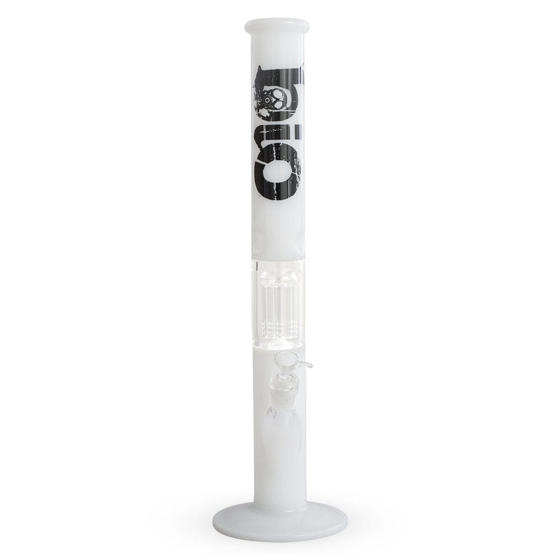 Bio Glass Glass Bong 18" BIO Single Tree Straight Water Pipe - White