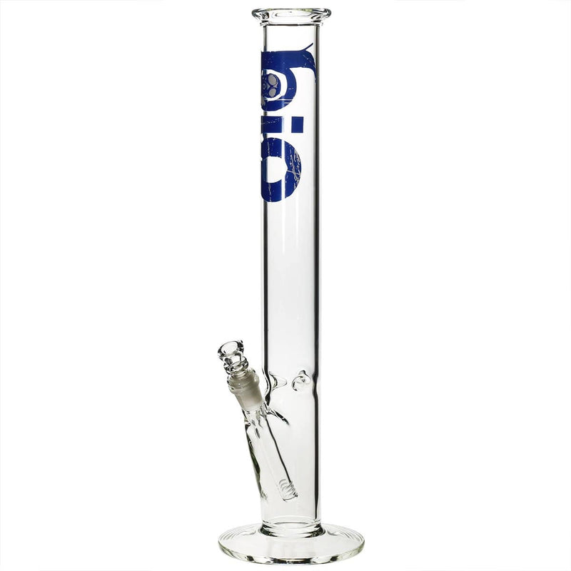 Bio Glass Glass Bong 18" BIO Straight Water Pipe - Blue Logo