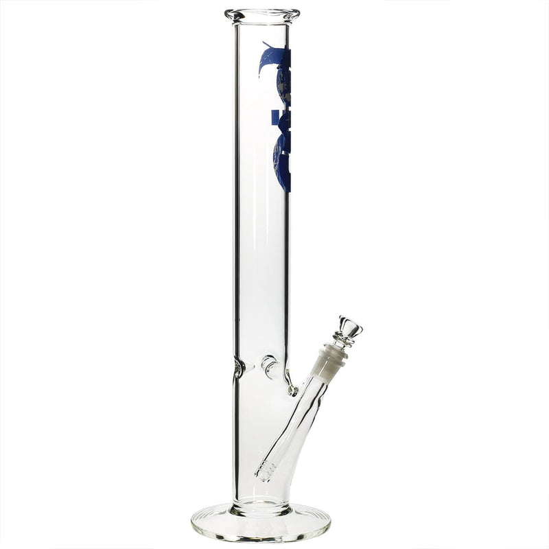 Bio Glass Glass Bong 18" BIO Straight Water Pipe - Blue Logo