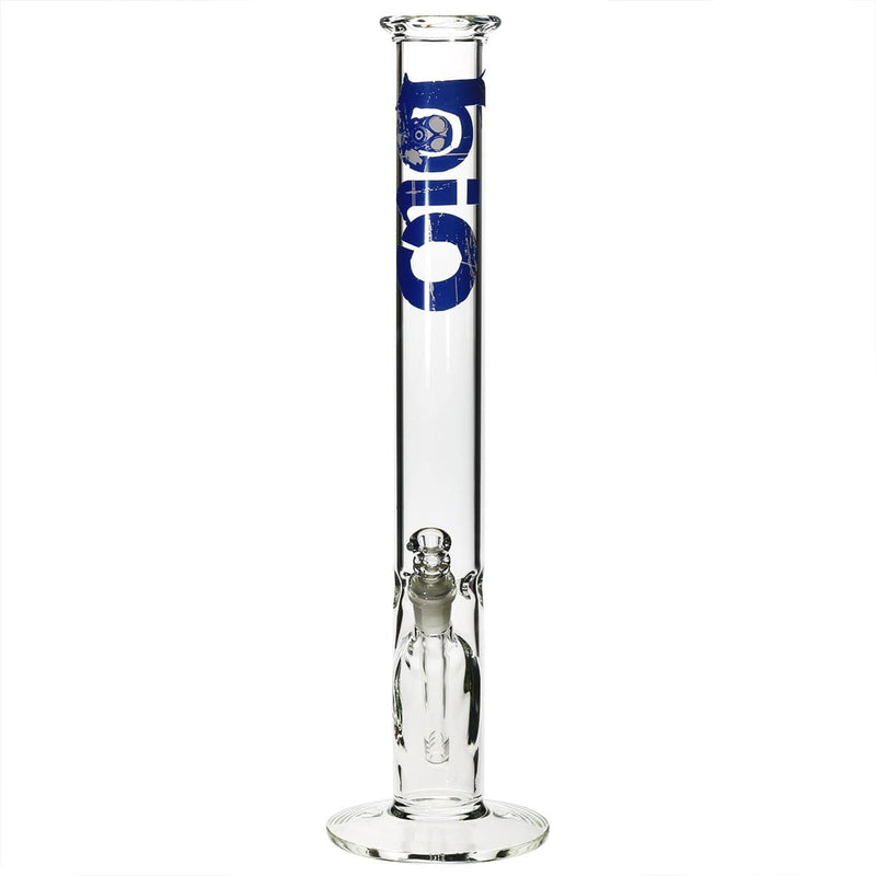 Bio Glass Glass Bong 18" BIO Straight Water Pipe - Blue Logo