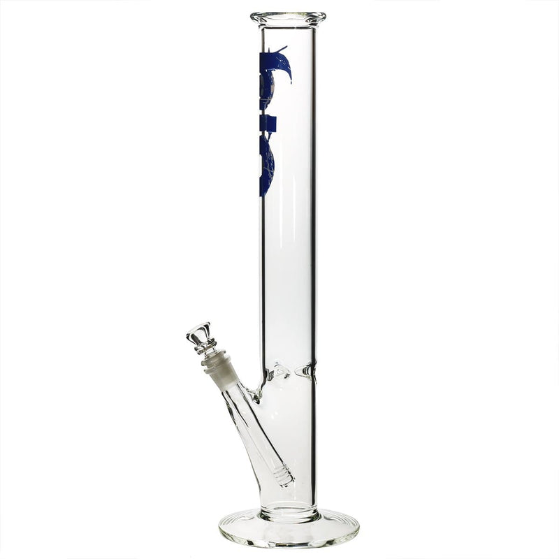 Bio Glass Glass Bong 18" BIO Straight Water Pipe - Blue Logo