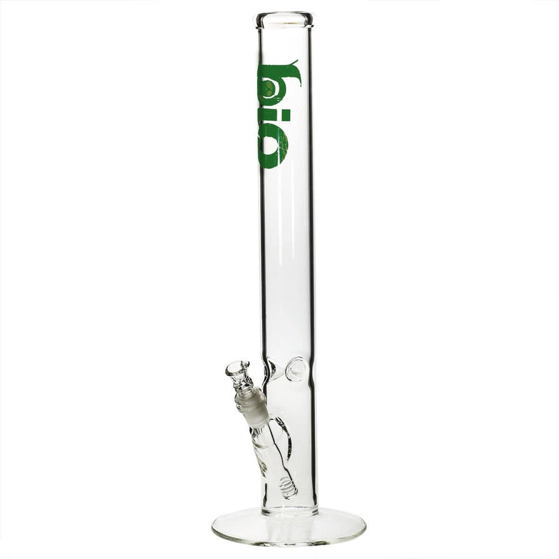 Bio Glass Glass Bong 18" BIO Straight Water Pipe - Green Logo