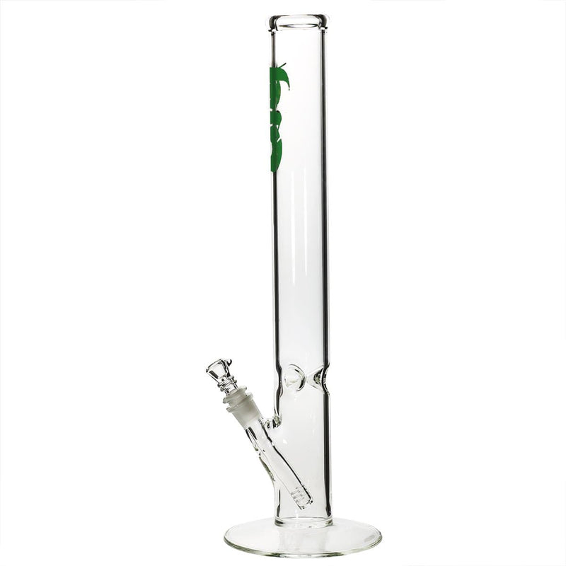 Bio Glass Glass Bong 18" BIO Straight Water Pipe - Green Logo