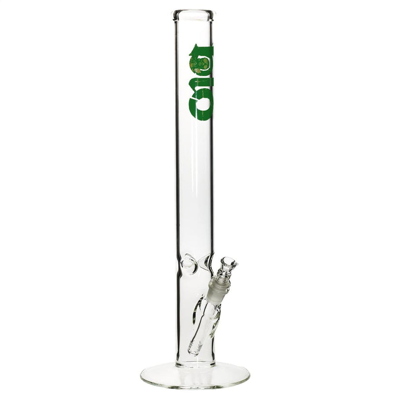 Bio Glass Glass Bong 18" BIO Straight Water Pipe - Green Logo