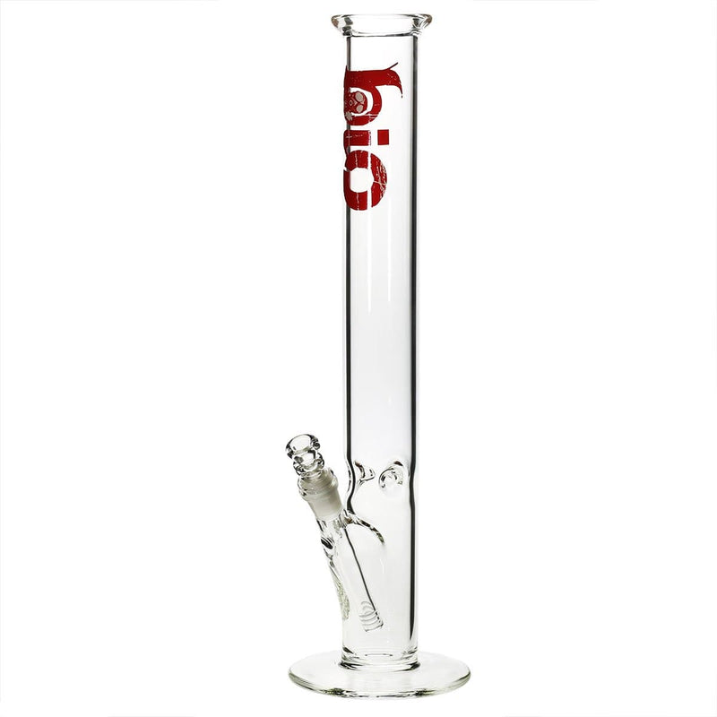 Bio Glass Glass Bong 18" BIO Straight Water Pipe - Red Logo