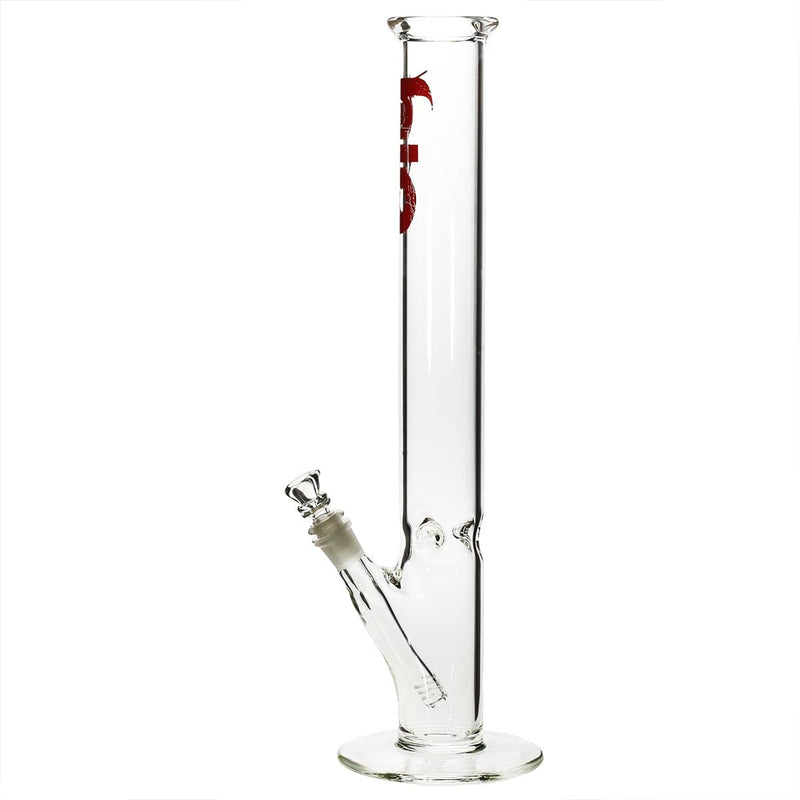 Bio Glass Glass Bong 18" BIO Straight Water Pipe - Red Logo