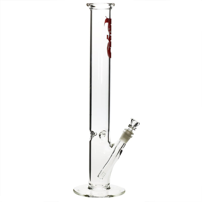 Bio Glass Glass Bong 18" BIO Straight Water Pipe - Red Logo