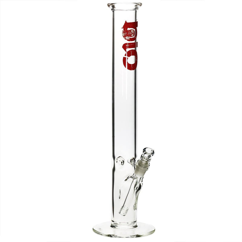 Bio Glass Glass Bong 18" BIO Straight Water Pipe - Red Logo