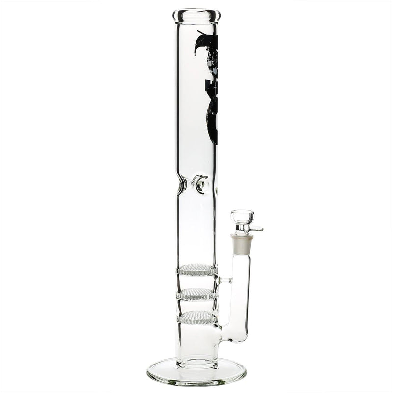 Bio Glass Glass Bong 18" BIO Triple Honeycomb Water Pipe - Black Logo