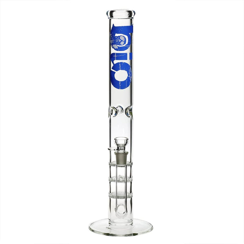 Bio Glass Glass Bong 18" BIO Triple Honeycomb Water Pipe - Blue Logo